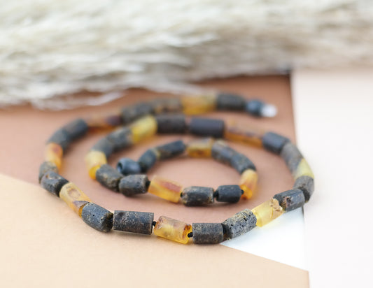 Lemony green natural amber bracelet