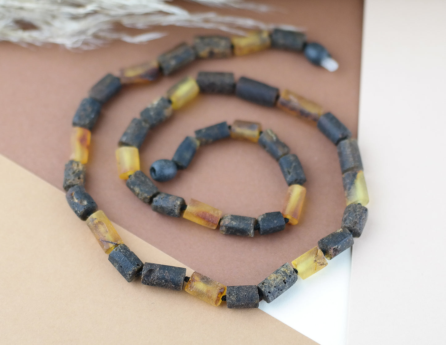 Lemony green natural amber bracelet