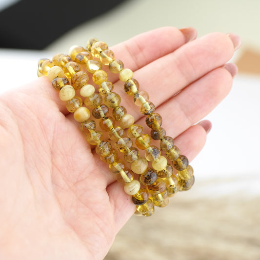 Natural green amber bracelets for men and women