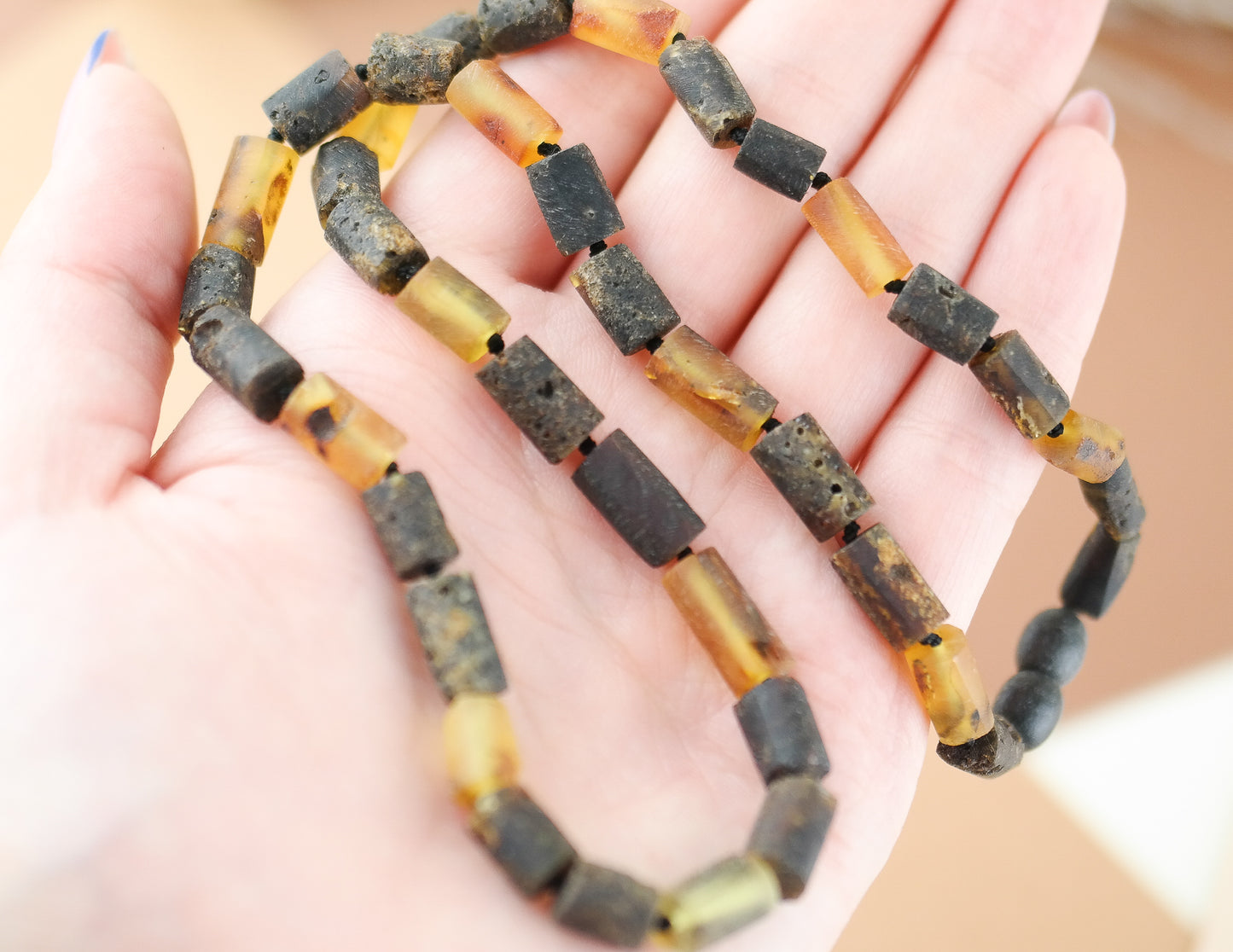 Lemony green natural amber bracelet