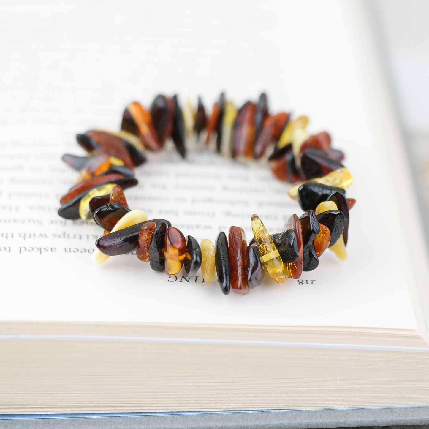 Chip style amber bracelets for men and women