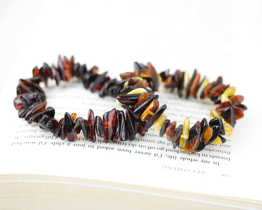 Chip style amber bracelets for men and women