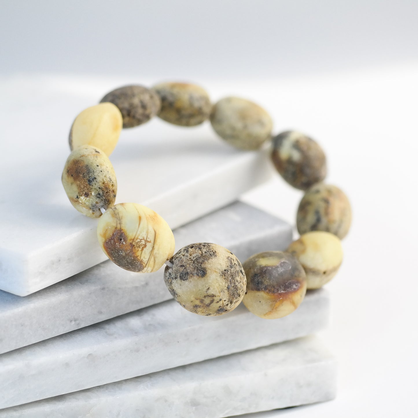 Unique natural Baltic amber bracelet for women