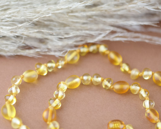 Natural Baltic amber necklace for adults