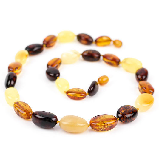 Elegant handmade natural amber necklace for women