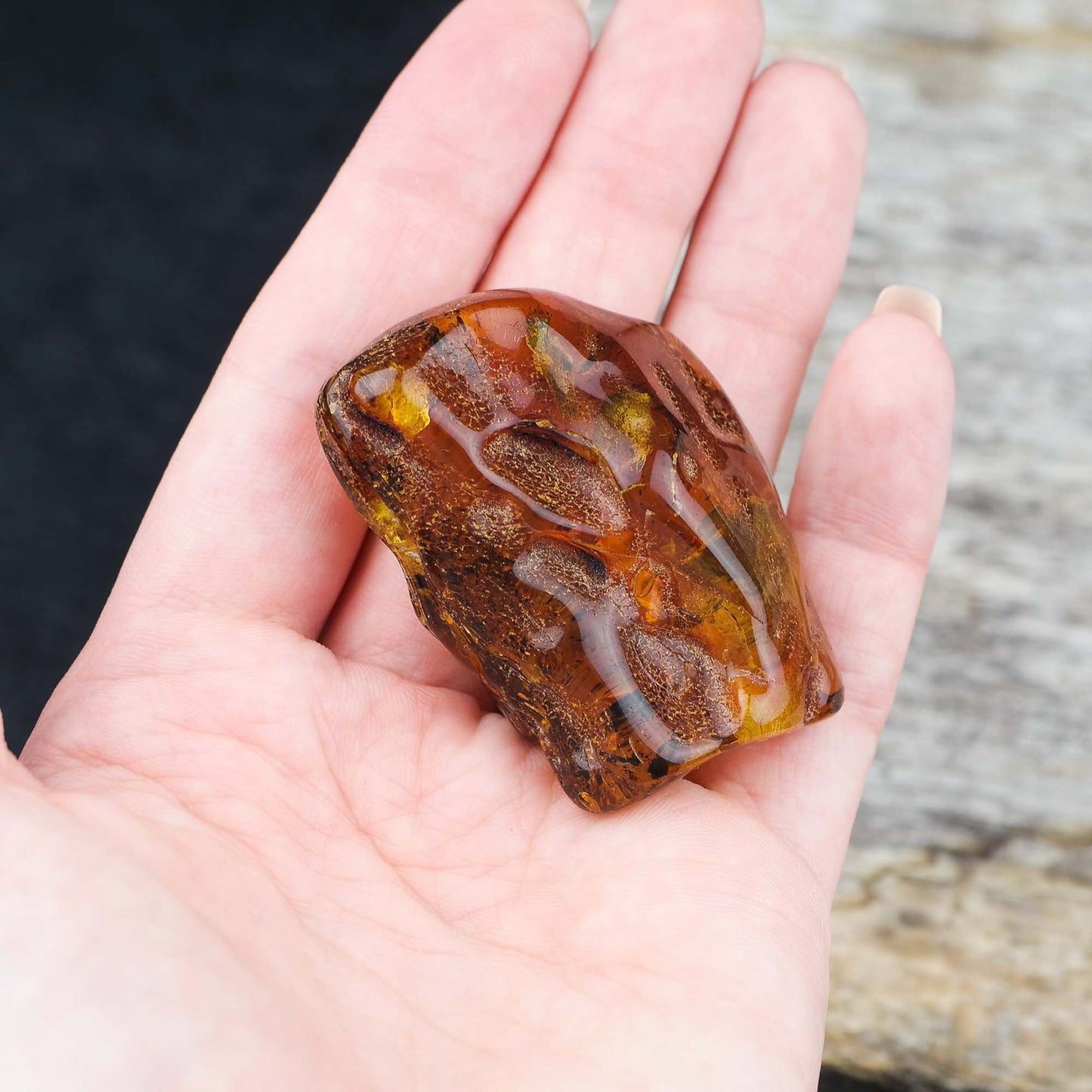 Natural Baltic amber stone