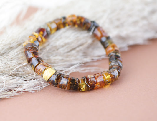 Natural Baltic amber bracelet for men and women