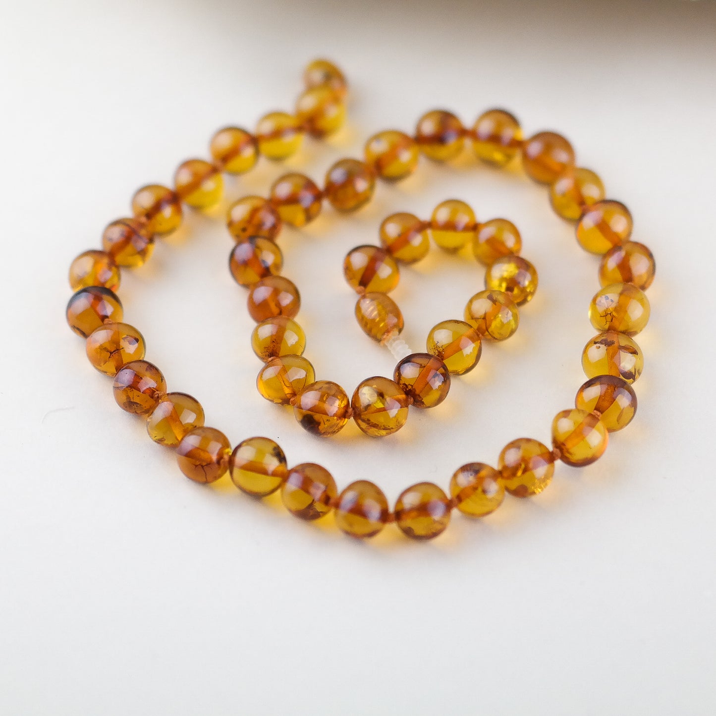 Amber necklace from large baroque beads