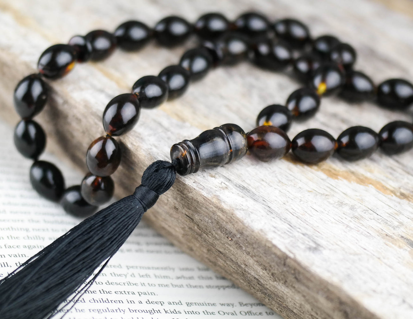 Islamic Prayer from pressed Baltic amber beads