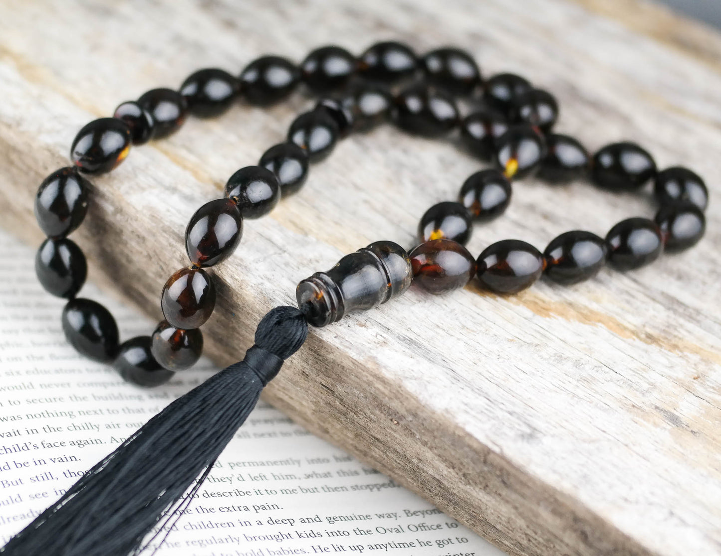 Islamic Prayer from pressed Baltic amber beads