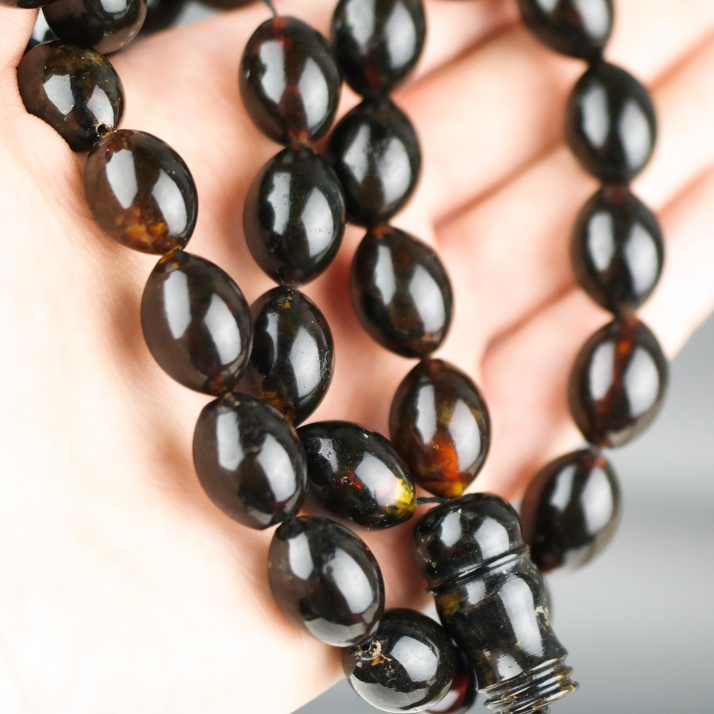 Islamic Prayer from pressed Baltic amber beads