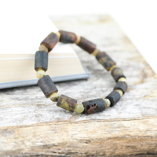 Natural amber bracelet for men