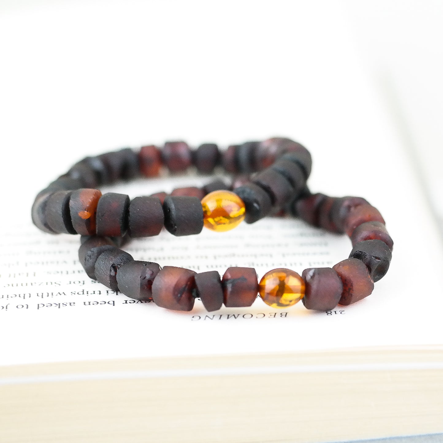 Dark raw amber bracelets for men and women