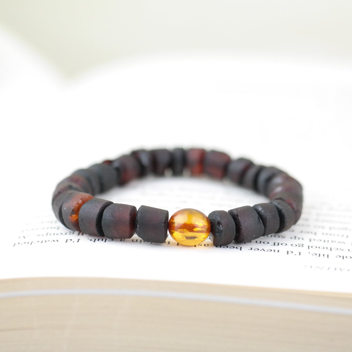 Dark raw amber bracelets for men and women