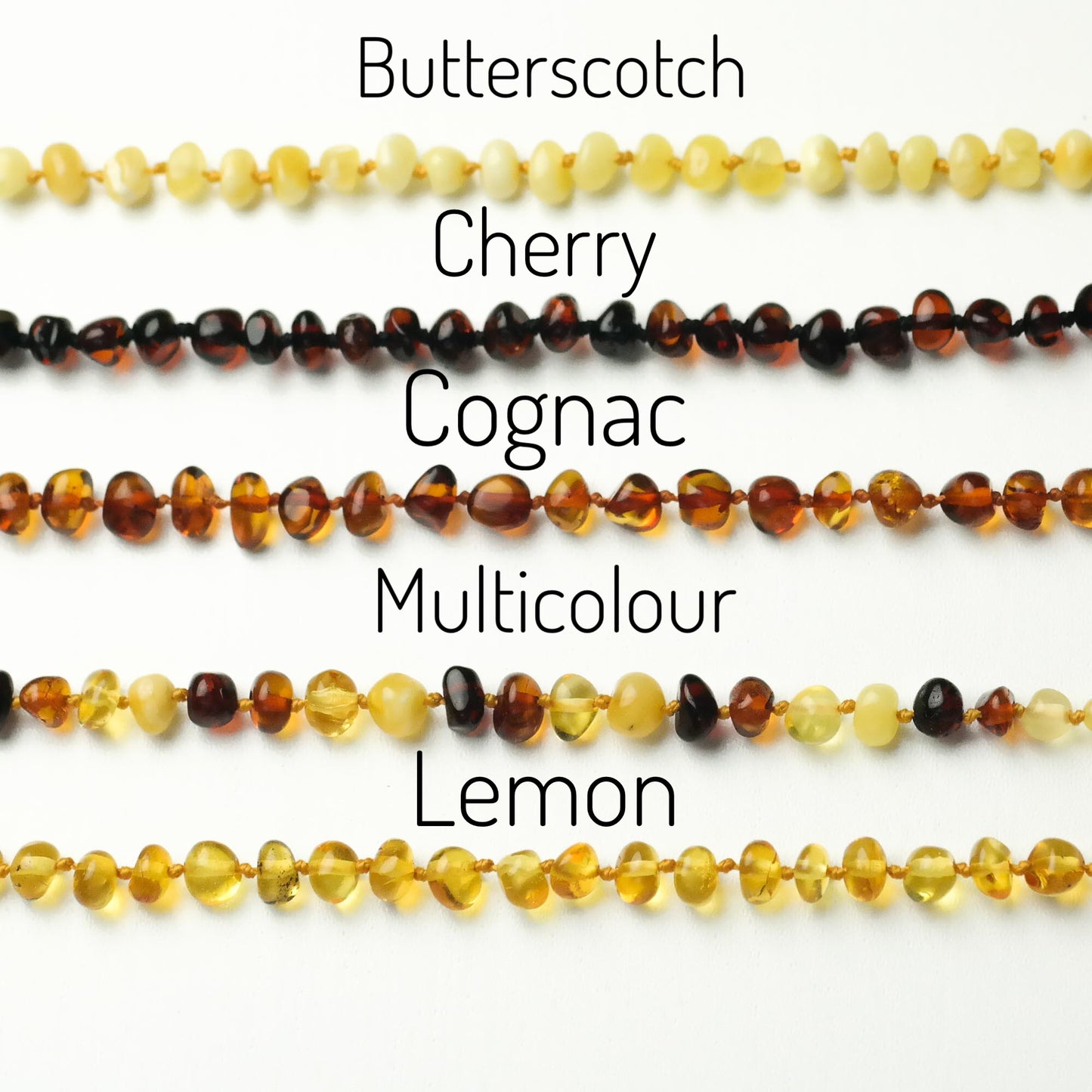 Raw amber necklaces for all family