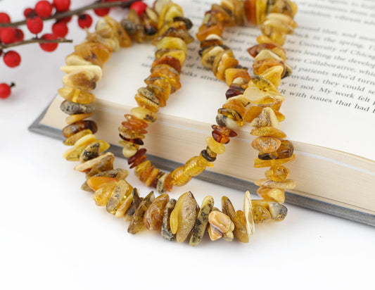 Statement Baltic amber necklace for men and women