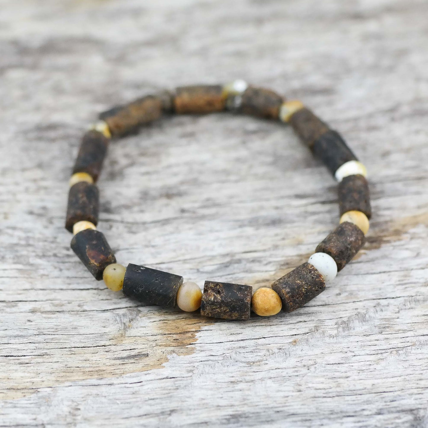 Raw natural amber bracelet