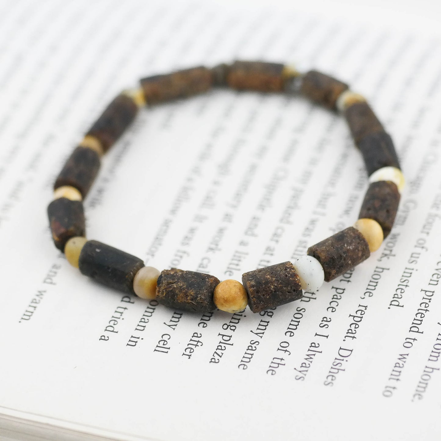 Raw natural amber bracelet