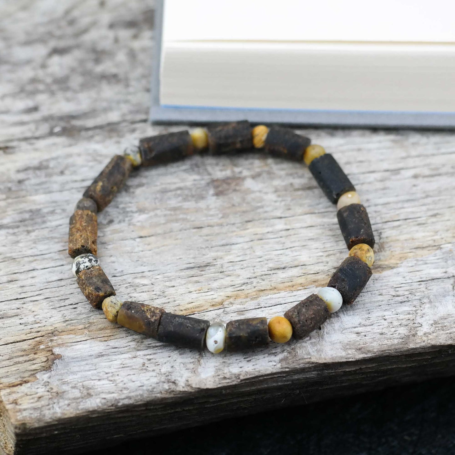 Raw natural amber bracelet