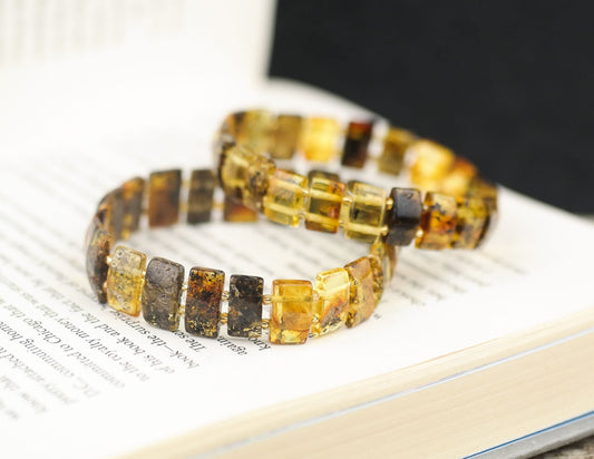 Green amber bracelet