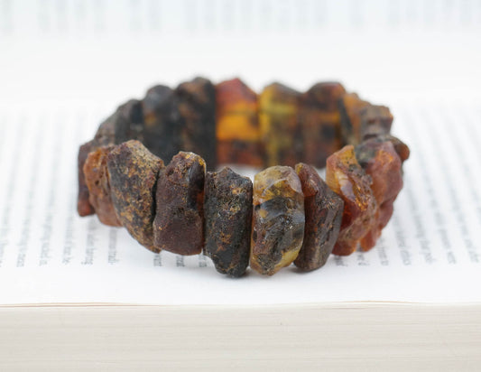 Natural raw amber bracelet