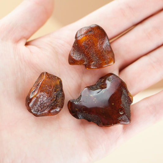 Set of natural Baltic amber pieces