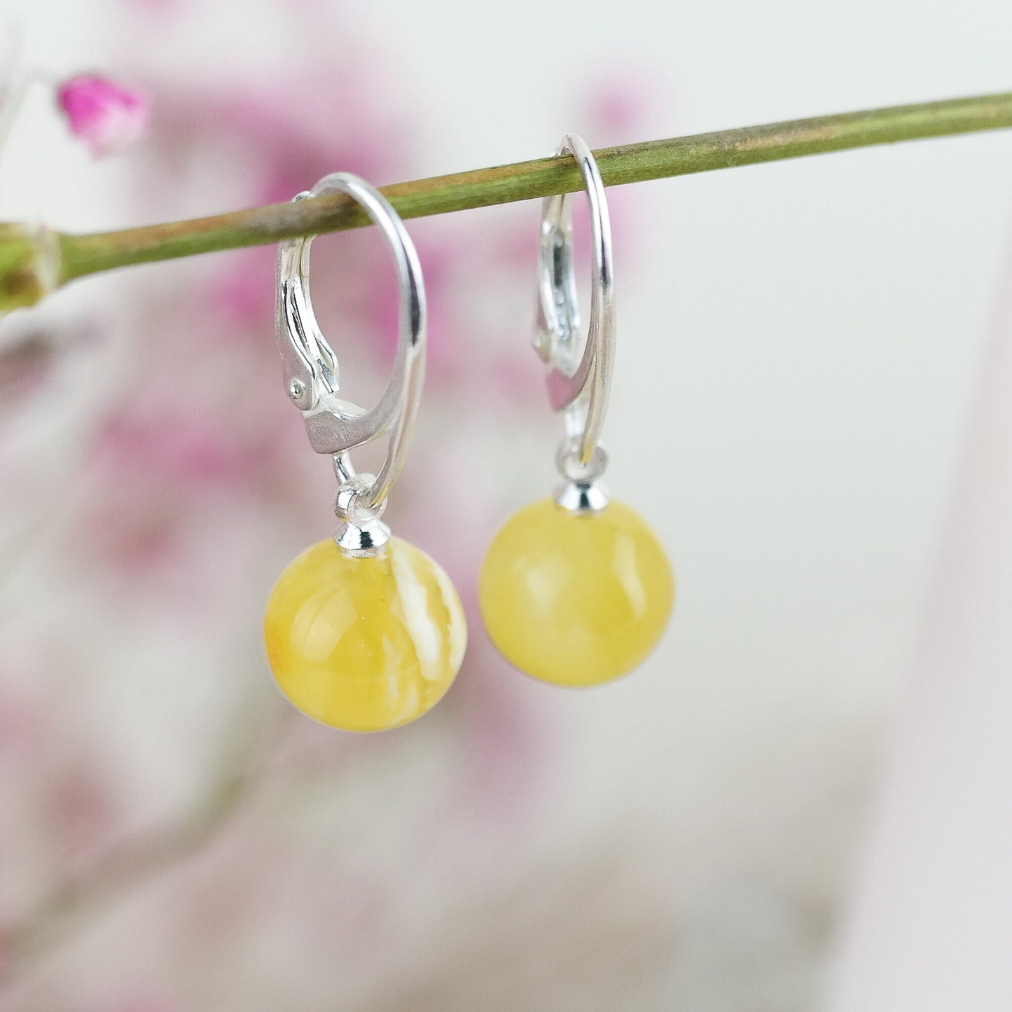 Natural amber butterscotch earrings